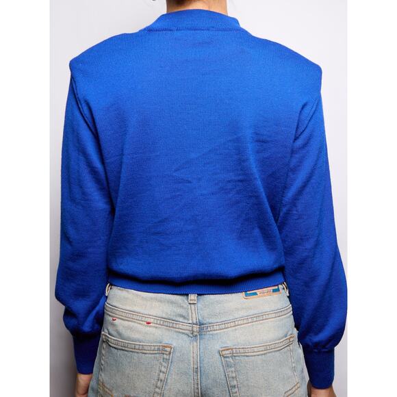 YSL Blue Logo Wool Sweater - Picture 4 of 4